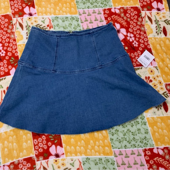 Free People Highlands denim mini skirt - Picture 2 of 9